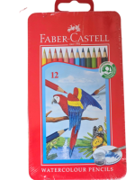 مداد رنگی آبرنگی 12 رنگ فابرکاستل با جعبه فلزی