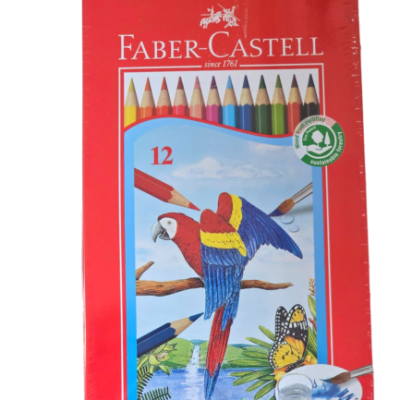 مداد رنگی آبرنگی 12 رنگ فابرکاستل با جعبه فلزی